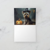 ヨークシャーテリアパンプキンズハロウィーン怖い カード (内部)