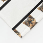 ヨークシャーテリアパーソナライズされたヨークシャーテリア フリースブランケット (角)