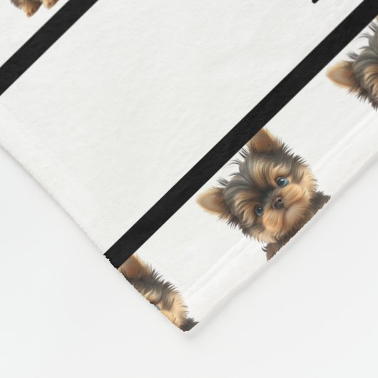 ヨークシャーテリアパーソナライズされたヨークシャーテリア フリースブランケット (角)