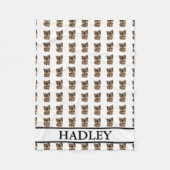 ヨークシャーテリアパーソナライズされたヨークシャーテリア フリースブランケット (正面)