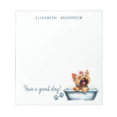 ヨークシャーテリアパーソナライズされた犬 ノートパッド (正面)