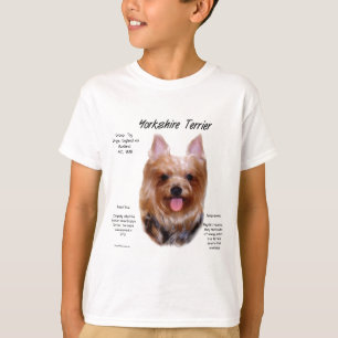 ヨークシャーテリアヒストリデザイン Tシャツ