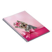 ヨークシャーテリアピンクプリンセスヨークシャーテリアパピードッグ ノートブック (右側)