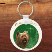 ヨークシャーテリアピース キーホルダー (正面)