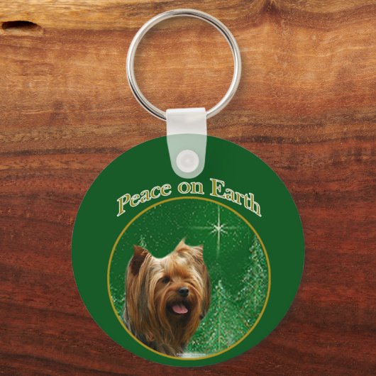 ヨークシャーテリアピース キーホルダー (正面)