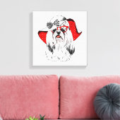 ヨークシャーテリアファッション撮影 キャンバスプリント (インサイチュ (リビング))