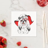 ヨークシャーテリアファッション撮影 スタンダードカクテルナプキン (インサイチュ)