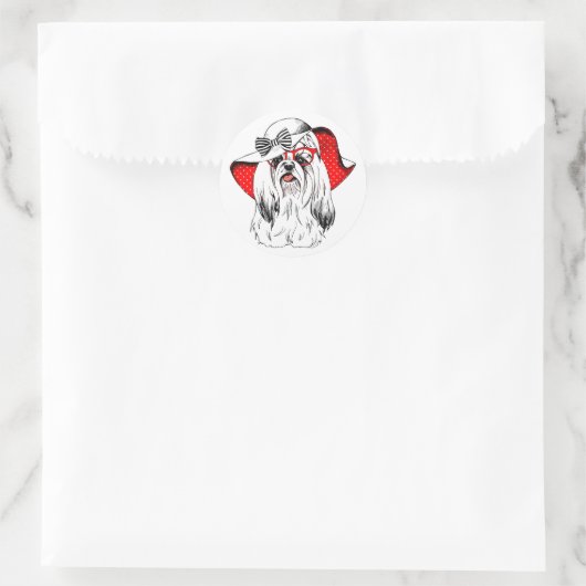 ヨークシャーテリアファッション撮影 ラウンドシール (バッグ)