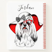 ヨークシャーテリアファッション撮影 |名前の追加 ノートブック (裏面)