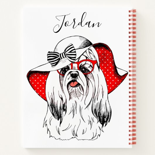 ヨークシャーテリアファッション撮影 |名前の追加 ノートブック (裏面)