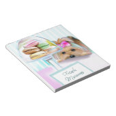 ヨークシャーテリアフランスのマカロン ノートパッド (アングル)