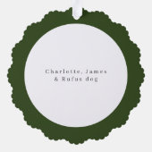 ヨークシャーテリアフロントドアクリスマス オーナメントカード (裏面)