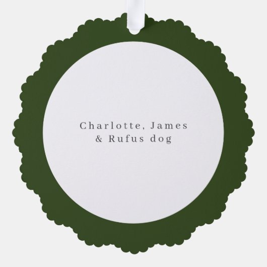 ヨークシャーテリアフロントドアクリスマス オーナメントカード (裏面)