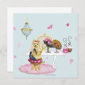 ヨークシャーテリアブドワール招待状カード 招待状 (正面/裏面)