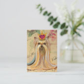 ヨークシャーテリアプリンセスインクラウンレッドハート 名刺 (スタンド正面)