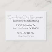 ヨークシャーテリアプリンセスインクラウンレッドハート 名刺 (裏面)