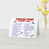 ヨークシャーテリアプロパティ法2ヨークシャーテリア カード (黄色い花)