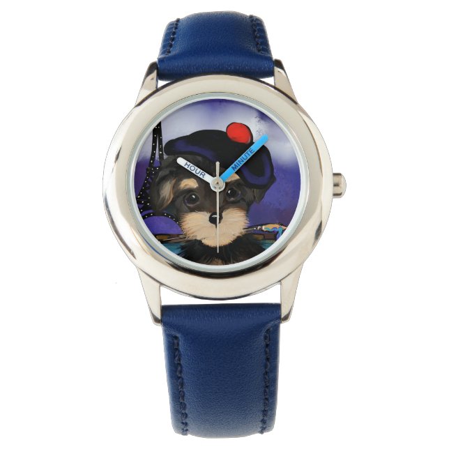 ヨークシャーテリアプーアーティスト 腕時計 (正面)