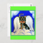 ヨークシャーテリアプーエンジェル ポストカード (正面/裏面)