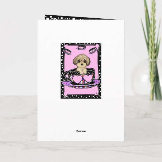 ヨークシャーテリアプーティーカップ カード (裏面)