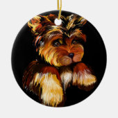 ヨークシャーテリアプー セラミックオーナメント (正面)