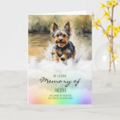 ヨークシャーテリアペット犬の損失悔やみや弔慰 カード (黄色い花)