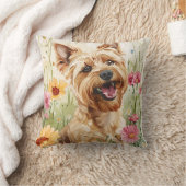 ヨークシャーテリアポスター – かわいい犬のウォールアートプリント クッション (ブランケット)