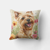 ヨークシャーテリアポスター – かわいい犬のウォールアートプリント クッション (裏面)