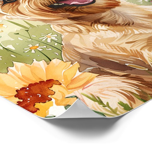 ヨークシャーテリアポスター – かわいい犬のウォールアートプリント ポスター (角)