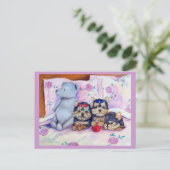 ヨークシャーテリアポストカード ポストカード (スタンド正面)