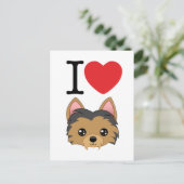 ヨークシャーテリアポストカード ポストカード (スタンド正面)