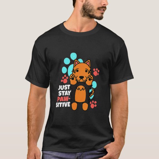 ヨークシャーテリアポーシティブドッグ Tシャツ (正面)
