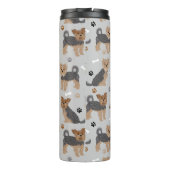 ヨークシャーテリアポーズアンドボーンズヨークシャーテリア犬 タンブラー (裏面)