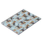 ヨークシャーテリアポーズアンドボーンズヨークシャーテリア犬 ノートブック (左側)