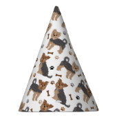 ヨークシャーテリアポーズアンドボーンズヨークシャーテリア犬 パーティーハット (右)