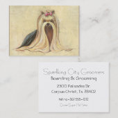 ヨークシャーテリアポートレート絵画ズ 名刺 (正面/裏面)