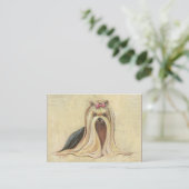 ヨークシャーテリアポートレート絵画ズ 名刺 (スタンド正面)