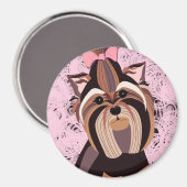 ヨークシャーテリアポートレート マグネット (正面/裏面)