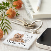 ヨークシャーテリアママキーチェーン キーホルダー (正面右)