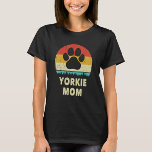 ヨークシャーテリアママヴィンテージドッグウィメンヨークシャーテリア Tシャツ