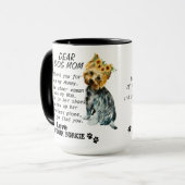 ヨークシャーテリアママ最高の引用文 マグカップ (正面左)