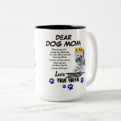 ヨークシャーテリアママ空間詩 ツートーンマグカップ (正面右)