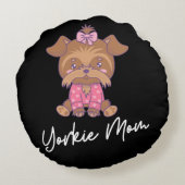 ヨークシャーテリアママ2 ラウンドクッション (裏面)