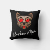 ヨークシャーテリアママ3 16x16 クッション (正面)