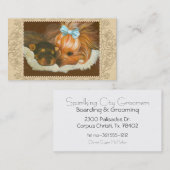 ヨークシャーテリアママ&パピー 名刺 (正面/裏面)