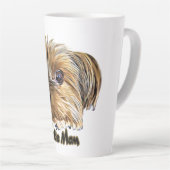 ヨークシャーテリアマムキュートヨークシャーテリアヨークシャーテリア顔 カフェラテマグ (右アングル)