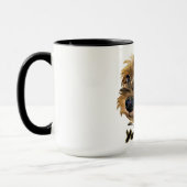 ヨークシャーテリアマムキュートヨークシャーテリアヨークシャーテリア顔 マグカップ (左)