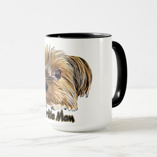 ヨークシャーテリアマムキュートヨークシャーテリアヨークシャーテリア顔 マグカップ (正面右)