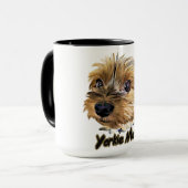ヨークシャーテリアマムキュートヨークシャーテリアヨークシャーテリア顔 マグカップ (正面左)