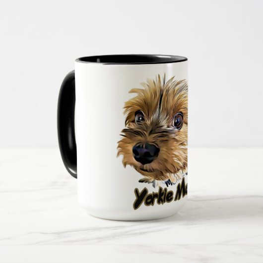 ヨークシャーテリアマムキュートヨークシャーテリアヨークシャーテリア顔 マグカップ (正面左)